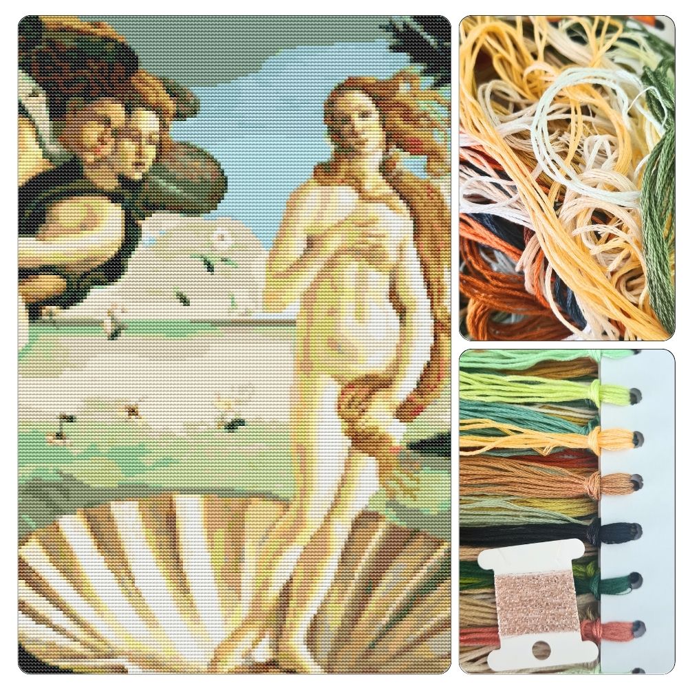 The Birth of Venus Cross Stitch Kit | Sandro Botticelli