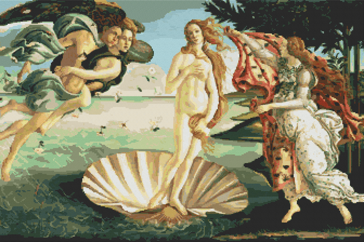 The Birth of Venus Cross Stitch Kit | Sandro Botticelli