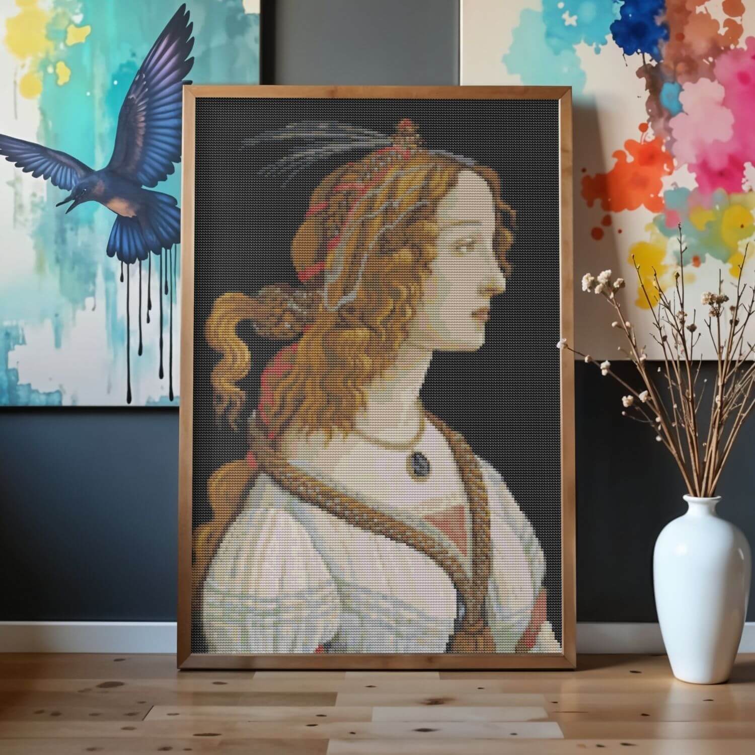 Portrait of a Young Woman Cross Stitch Pattern - Premium Cross Stitch Pattern - Sandro Botticelli