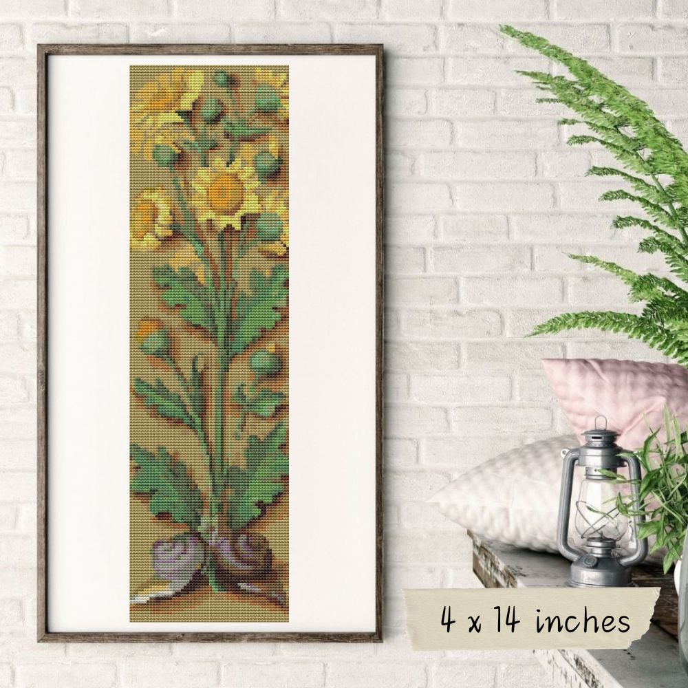 Yellow Flowers Cross Stitch Kit | Jean Bourdichon