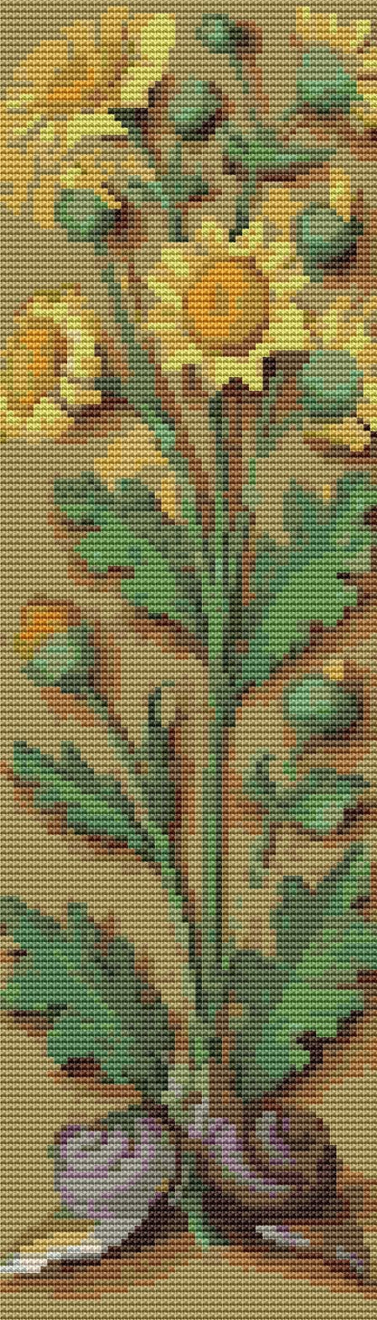 Yellow Flowers Cross Stitch Kit | Jean Bourdichon