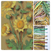 Yellow Flowers Cross Stitch Kit - Premium Cross Stitch Kit - Jean Bourdichon