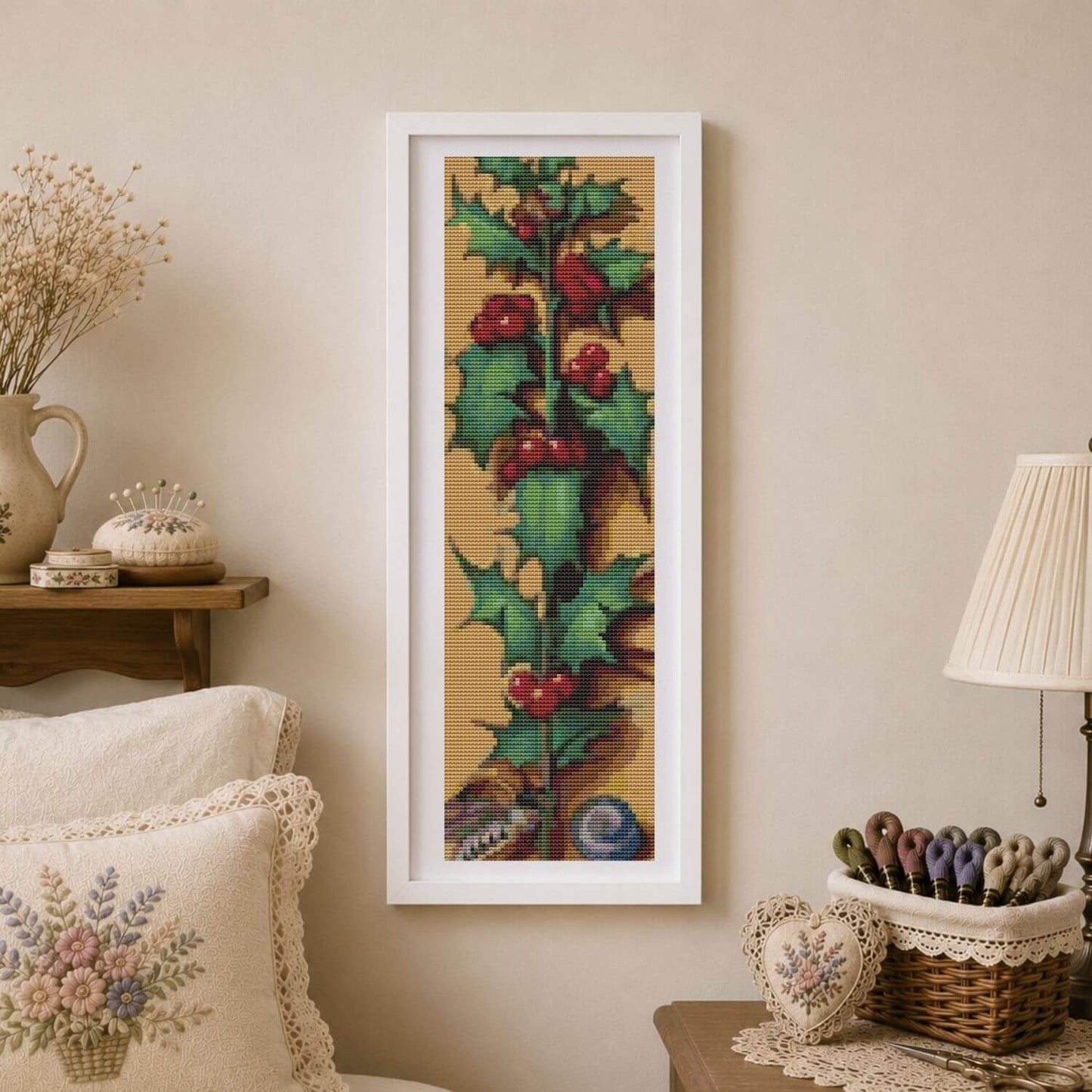 Red Berries Cross Stitch Pattern - Premium Cross Stitch Pattern - Jean Bourdichon