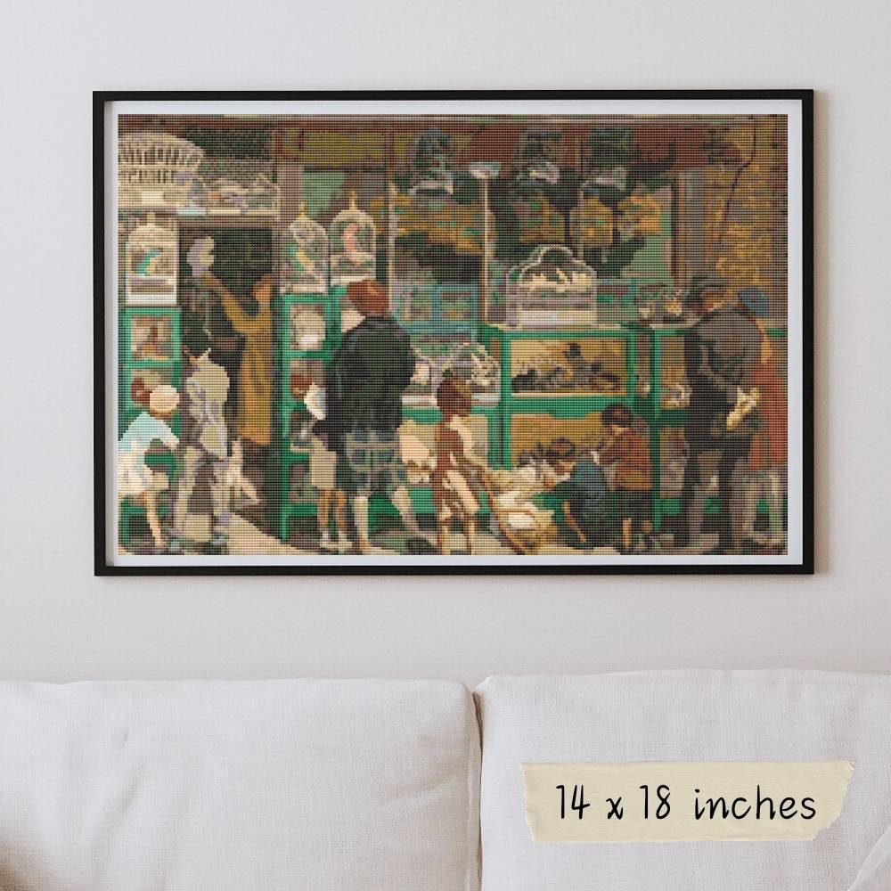 The Bird Shop Cross Stitch Pattern