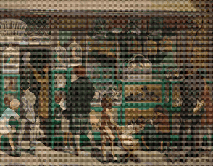 The Bird Shop Cross Stitch Kit by Herbert Ashwin Budd