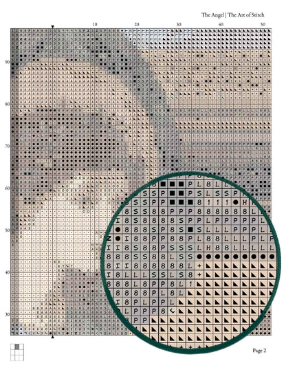 The Angel Cross Stitch Pattern - Premium Cross Stitch Pattern - Sir Edward Burne - Jones