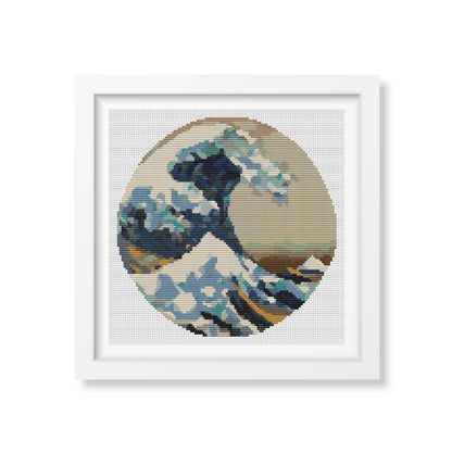 The Great Wave off Kanagawa Cross Stitch Pattern | Katsushika Hokusai