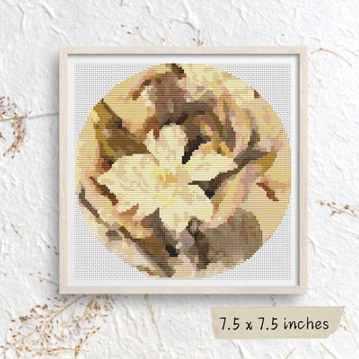 Flower Circular Cross Stitch Pattern