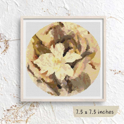 Flower Circular Cross Stitch Kit