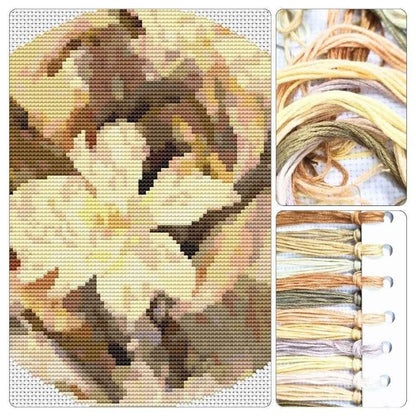 Flower Circular Cross Stitch Kit