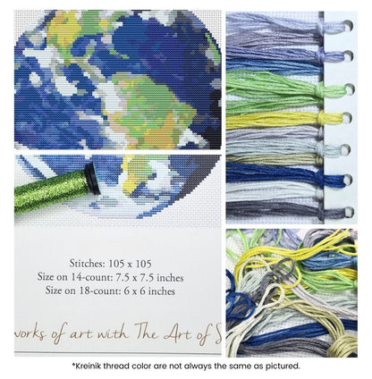 Earth Cross Stitch Kit | The Art of Stitch