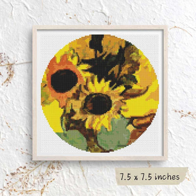 The Sunflowers Circular Cross Stitch Pattern