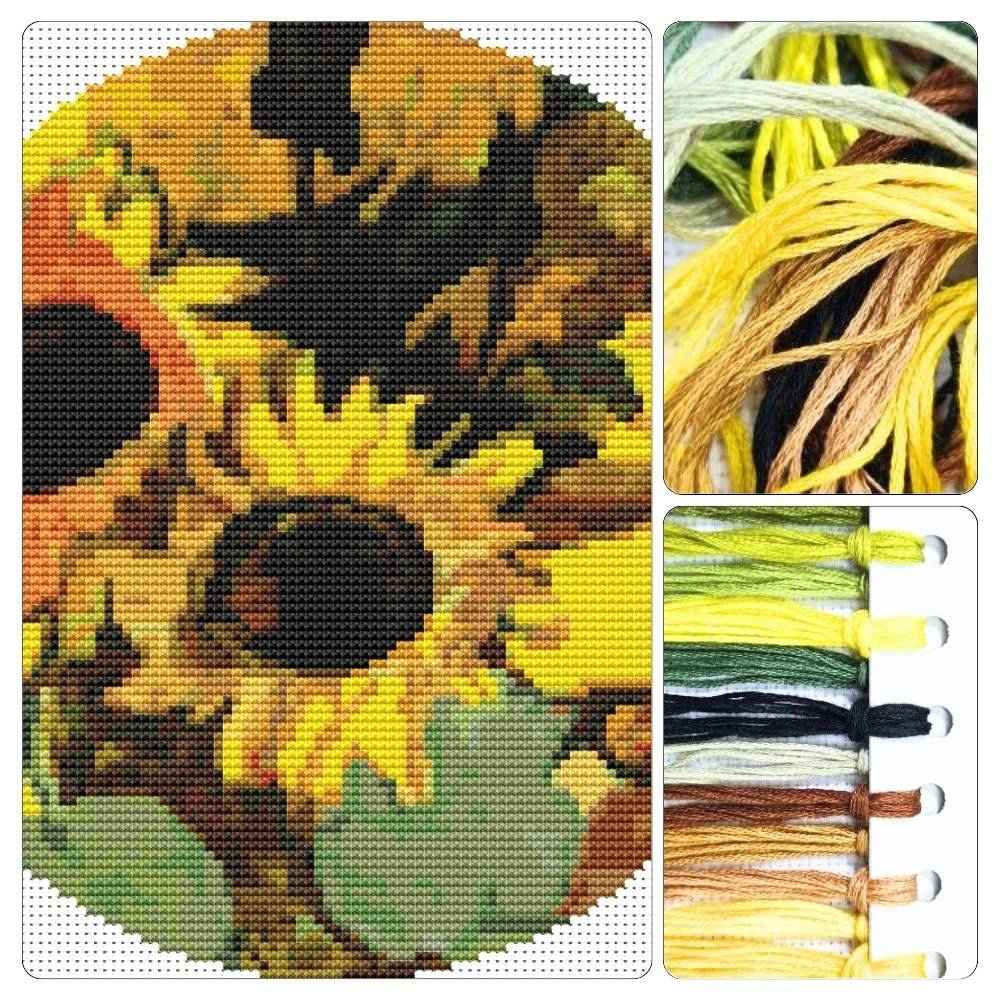 The Sunflowers Circular Cross Stitch Kit