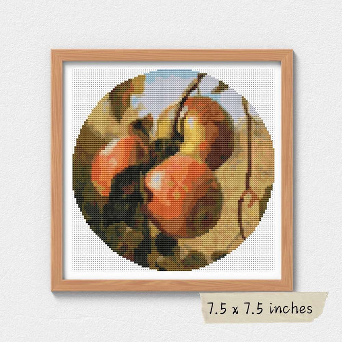 Apples Circular Cross Stitch Pattern