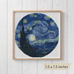 The Starry Night Circular Cross Stitch Kit