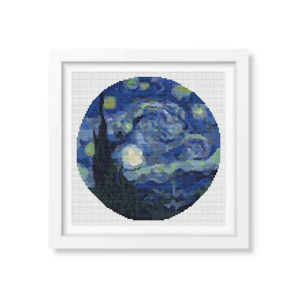 The Starry Night Cross Stitch Pattern | Vincent Van Gogh