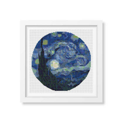 The Starry Night Cross Stitch Pattern | Vincent Van Gogh