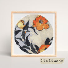 Poppies Cross Stitch Pattern | Katsushika Hokusai