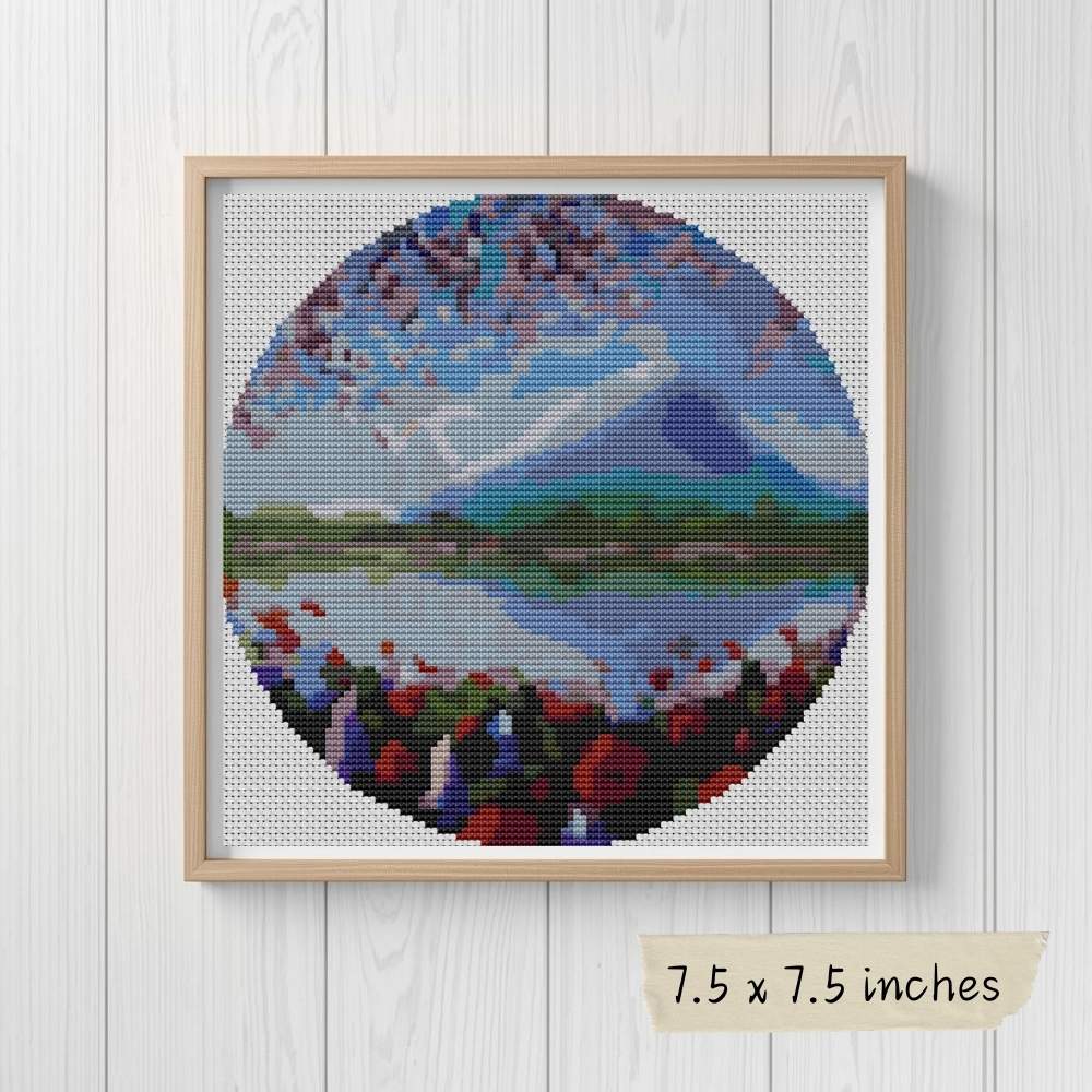 Blue Mountain Circular Cross Stitch Kit