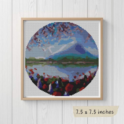 Blue Mountain Circular Cross Stitch Kit
