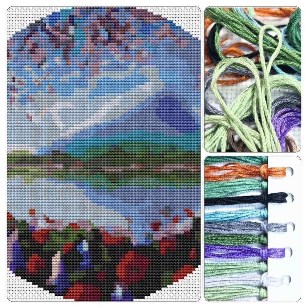 Blue Mountain Circular Cross Stitch Kit