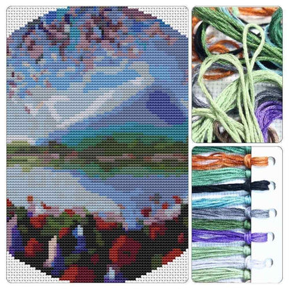 Blue Mountain Circular Cross Stitch Kit