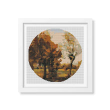 Autumn Landscape with Four Trees Cross Stitch Pattern | Vincent Van Gogh