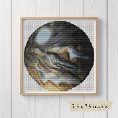 Magic on Jupiter Circular Cross Stitch Pattern