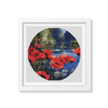 Poppies by the Pond Cross Stitch Pattern | William Jabez Muckley