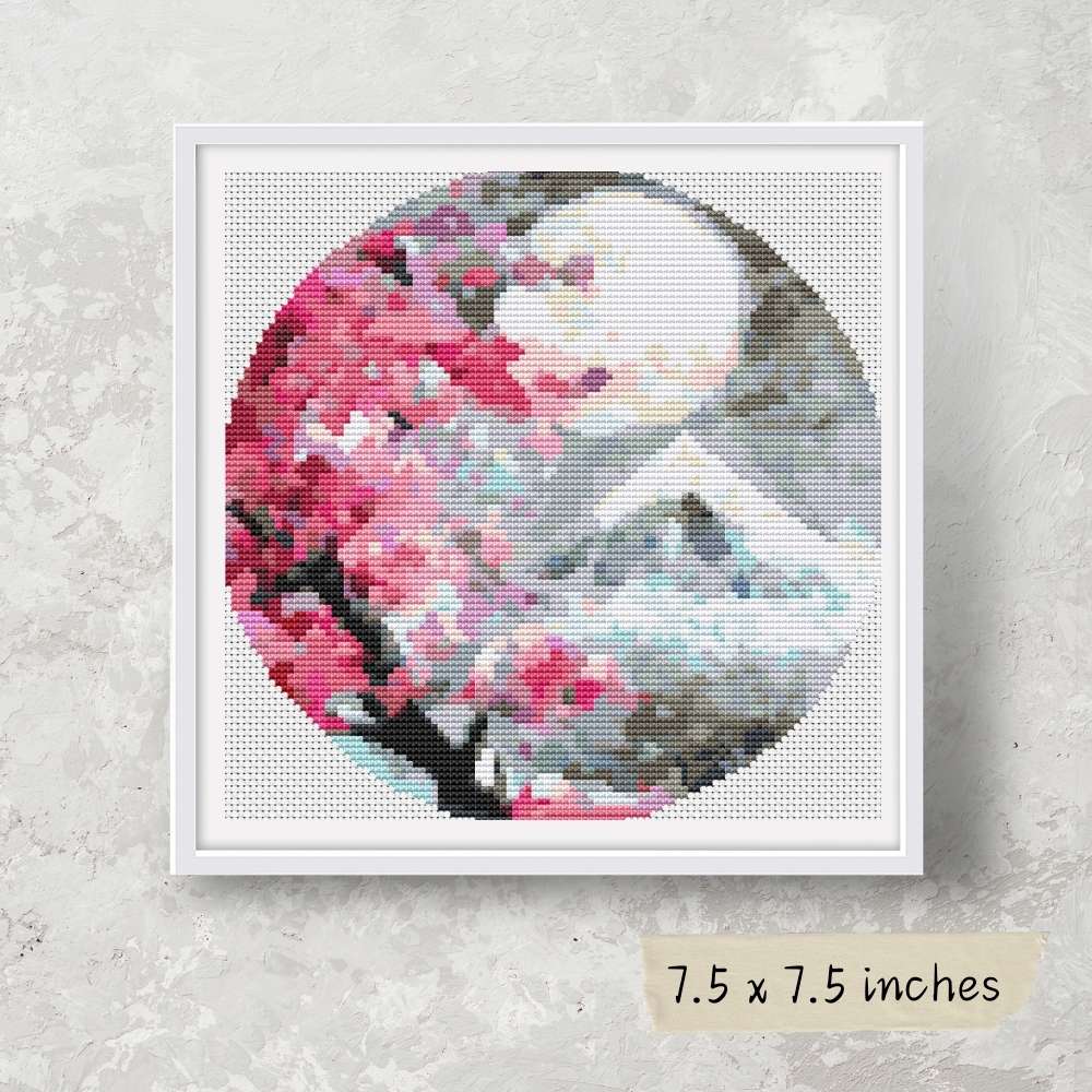 Pink Blossoms Circular Cross Stitch Kit