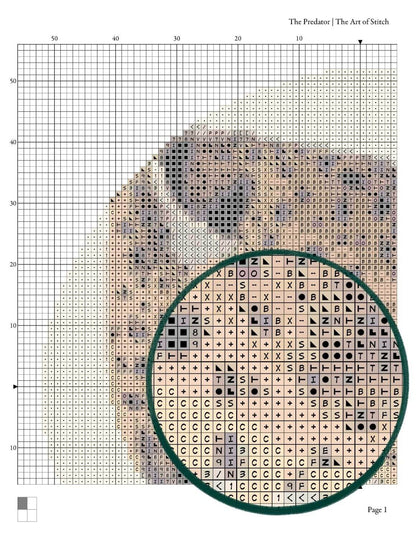 The Predator Circular Cross Stitch Pattern - Circular Cross Stitch Pattern - The Art of Stitch