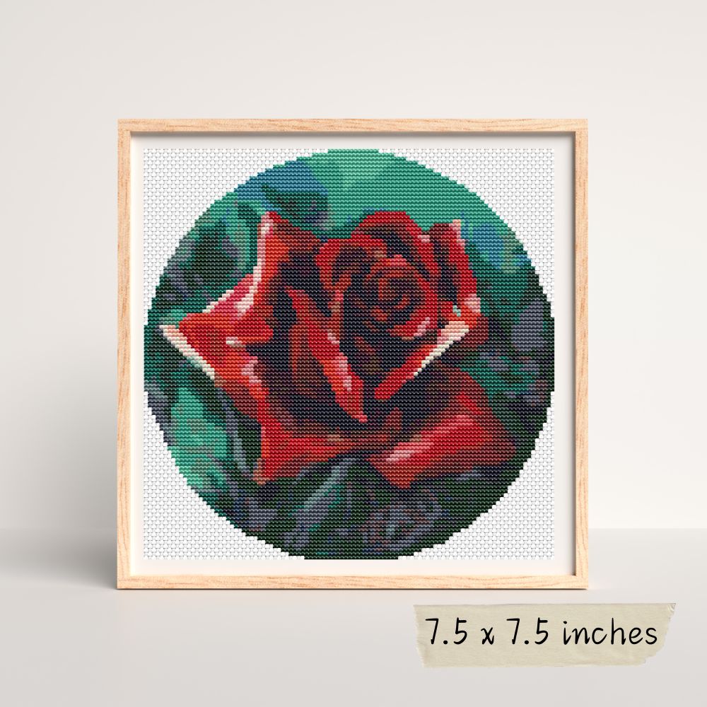 The Red Rose Cross Stitch Kit | The Art of Stitch