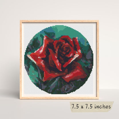 The Red Rose Cross Stitch Kit | The Art of Stitch