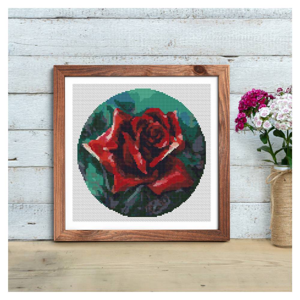 The Red Rose Counted Cross Stitch Kit – The Art of Cross Stitch