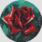 The Red Rose Circular Cross Stitch Kit by The Art of Stitch