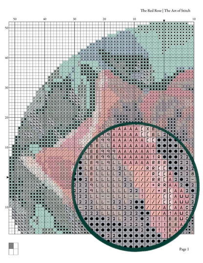 The Red Rose Circular Cross Stitch Kit - Circular Cross Stitch Kit - The Art of Stitch