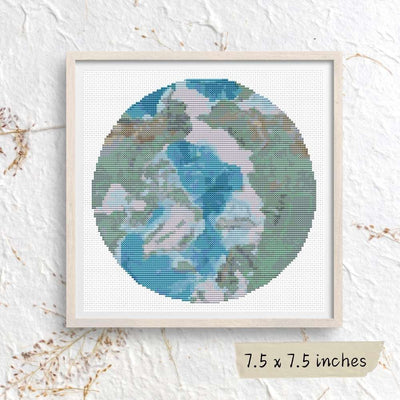 The Arctic Ocean Circular Cross Stitch Pattern