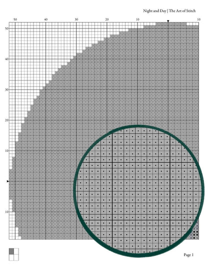 Night and Day Circular Cross Stitch Pattern - Circular Cross Stitch Pattern - The Art of Stitch