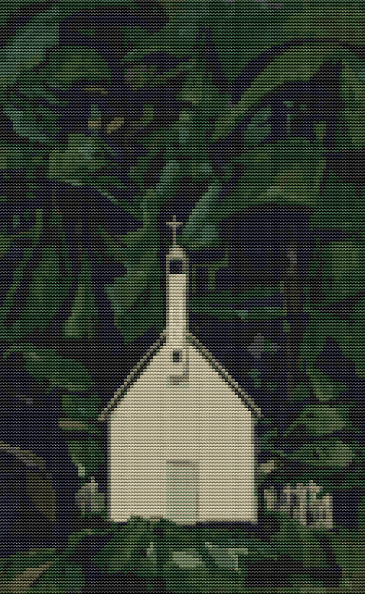 Indian Church Cross Stitch Kit - Premium Cross Stitch Kit - Emily Carr