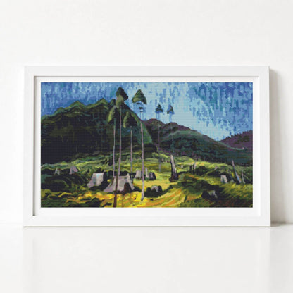 The Remains of a Forest Cross Stitch Kit - Premium Cross Stitch Kit - Emily Carr