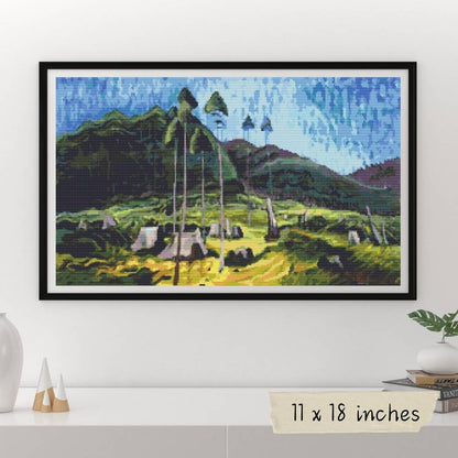 The Remains of a Forest Cross Stitch Pattern