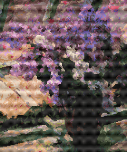 Lilacs in a Window Cross Stitch Kit | Mary Cassatt