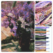 Lilacs in a Window Cross Stitch Kit - Premium Cross Stitch Kit - Mary Cassatt