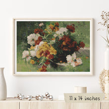 Flowers in a Willow Basket Cross Stitch Kit | Eugène Henri Cauchois