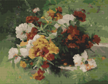 Flowers in a Willow Basket Cross Stitch Kit | Eugène Henri Cauchois