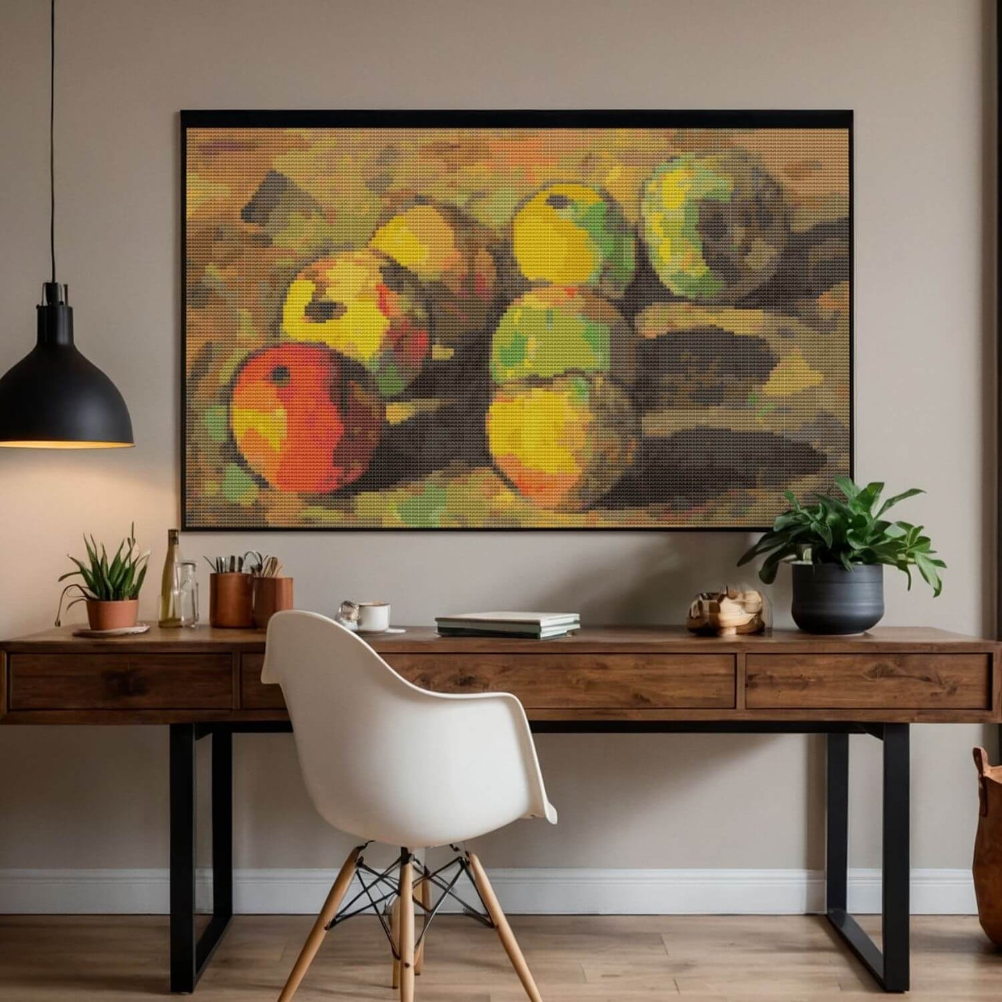 Still Life with Seven Apples Cross Stitch Pattern - Premium Cross Stitch Pattern - Paul Cezanne