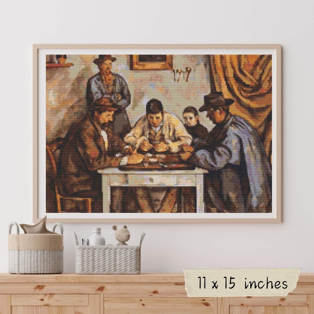 The Card Players Cross Stitch Pattern