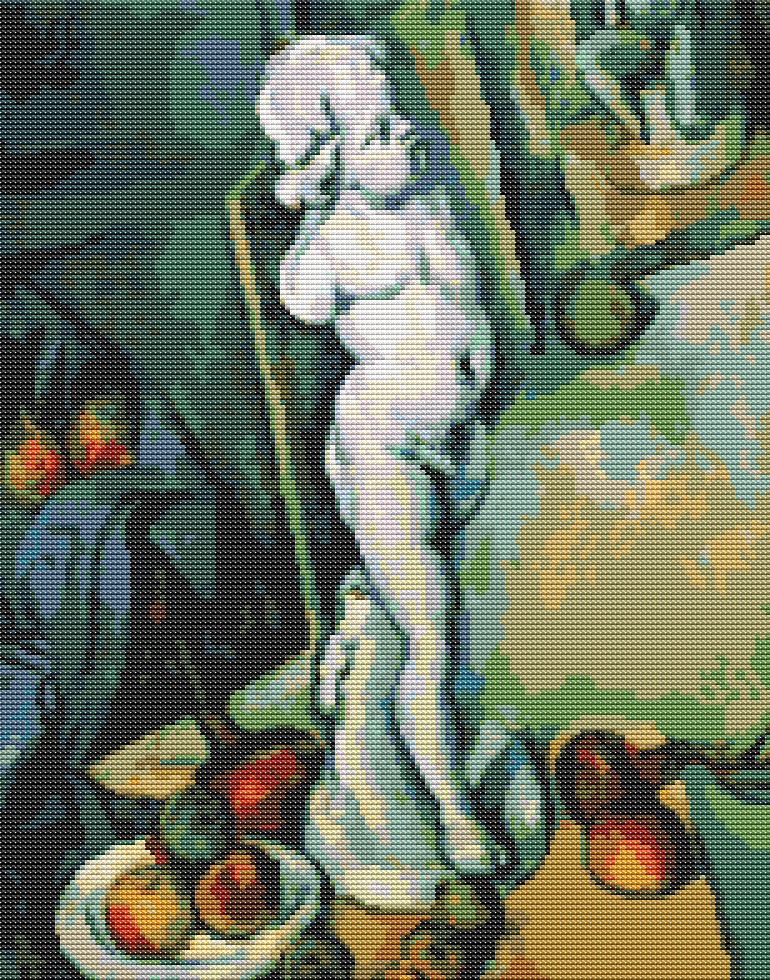 Still Life with Plaster Cupid Cross Stitch Pattern by Paul Cezanne