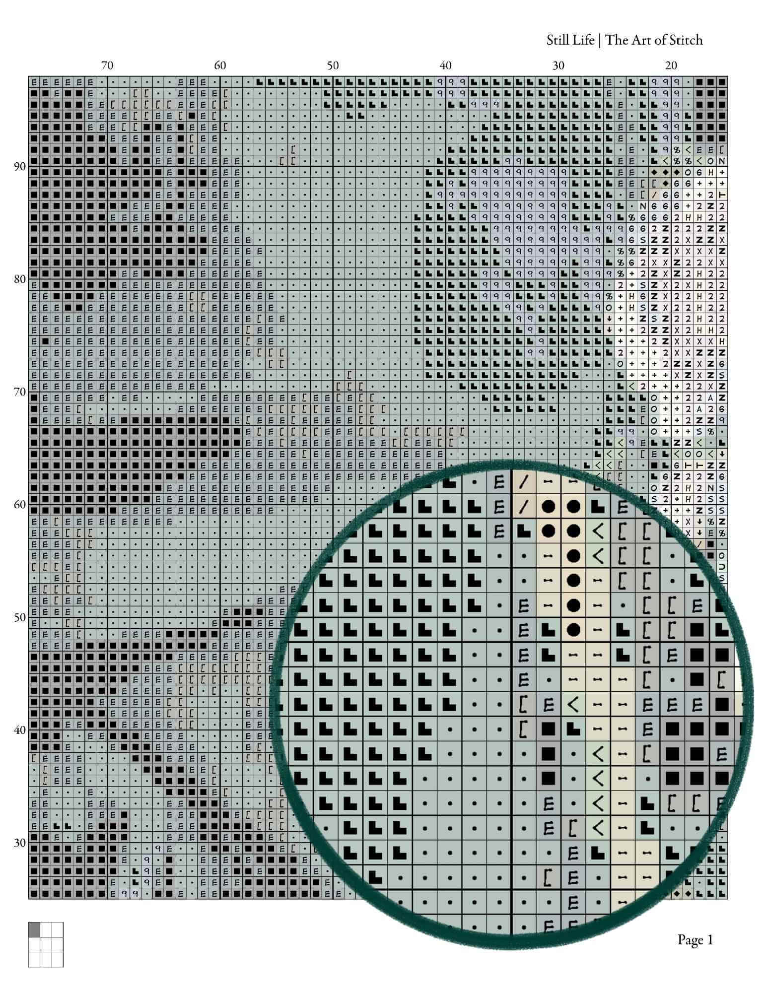 Still Life with Plaster Cupid Cross Stitch Pattern - Premium Cross Stitch Pattern - Paul Cezanne