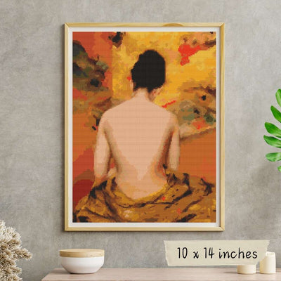 Back of a Nude Cross Stitch Pattern